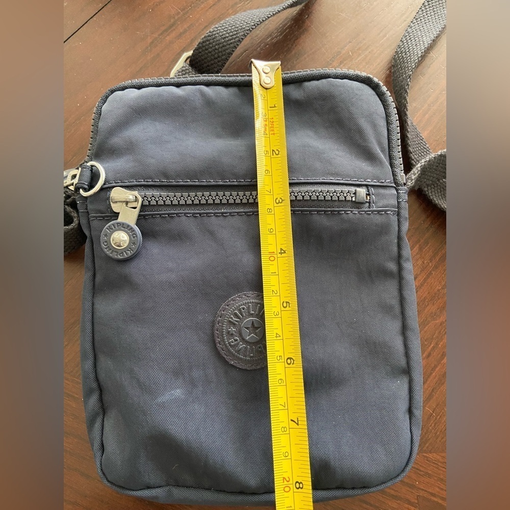 Kipling Essyla Crossbody Bag Zip Front & Top Blue Grey - Picture 6 of 9